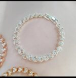 Silver Butterfly Crystal Link Bracelet - Image 4