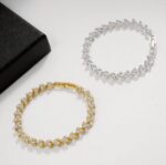 Butterfly Crystal Link Bracelet (Gold & Silver) - Image 2