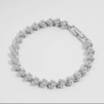 Silver Butterfly Crystal Link Bracelet - Image 2