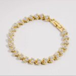 Gold Butterfly Crystal Link Bracelet