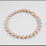 Rose Gold Butterfly Crystal Link Bracelet - Image 4