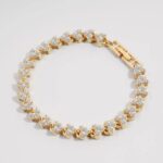 Gold Butterfly Crystal Link Bracelet - Image 3