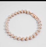Rose Gold Butterfly Crystal Link Bracelet - Image 2