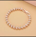 Rose Gold Butterfly Crystal Link Bracelet