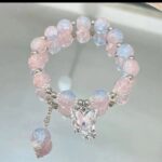 Crystal Beaded Butterfly Charm Bracelet - Image 2