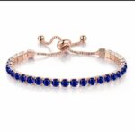 Luxury Sapphire Blue Crystal Adjustable Bracelet