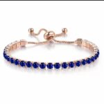 Luxury Sapphire Blue Crystal Adjustable Bracelet