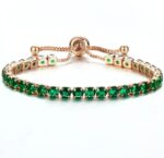 Luxury Emerald Green Crystal Adjustable Bracelet