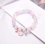 Pastel Paw Charm Beaded Bracelet