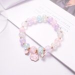 Pastel Paw Charm Beaded Bracelet