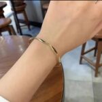 Golden Twist Open Cuff Bracelet - Image 2