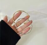Twist Open Cuff Bracelet (Gold & Silver) - Image 3