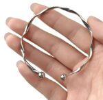 Twisted Silver Open Cuff Bracelet - Image 3