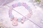 Pastel Paw Charm Beaded Bracelet - Image 3