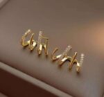 Gold Plated Crystal Stud Earrings for Women & Girls | Stylish Korean Earrings Combo | Party Wear Fashion Jewelry - Image 4