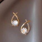 Gold Plated Pearl & Crystal Stud Earrings Combo for Women & Girls | Stylish Party Wear Earrings Set - Image 5