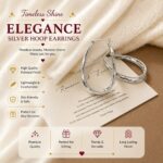 Elegant Silver Tone Oval Hoop Earrings for Women and Girls, Double Layered Hoops with Delicate Beaded Edge Detailing, Stylish Minimalist Statement Earrings for Party, Wedding, Festive, Office and Everyday Wear - Image 3