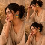 Turquoise Blue Stone Fan Shape Earrings for Women | Gold-Tone Shell Design Stud Earrings | Elegant Trendy Fashion Jewellery for Casual, Party and Festive Wear - Image 4