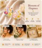 Beautiful Multicolor Floral Hair Pins for Women and Girls, Handmade Style Pastel Flower Hair Accessories with Colorful Beaded Detailing, Cute Elegant Hair Clips for Wedding, Party, Festive and Everyday Hairstyles - Image 5