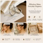 Elegant Silver Tone Oval Hoop Earrings for Women and Girls, Double Layered Hoops with Delicate Beaded Edge Detailing, Stylish Minimalist Statement Earrings for Party, Wedding, Festive, Office and Everyday Wear - Image 4