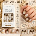 24 Pcs Pink Floral Butterfly Press On Nails for Women | Cute Colorful Flower Printed Long Artificial Nails | Glossy Trendy DIY Manicure Nail Set - Image 5